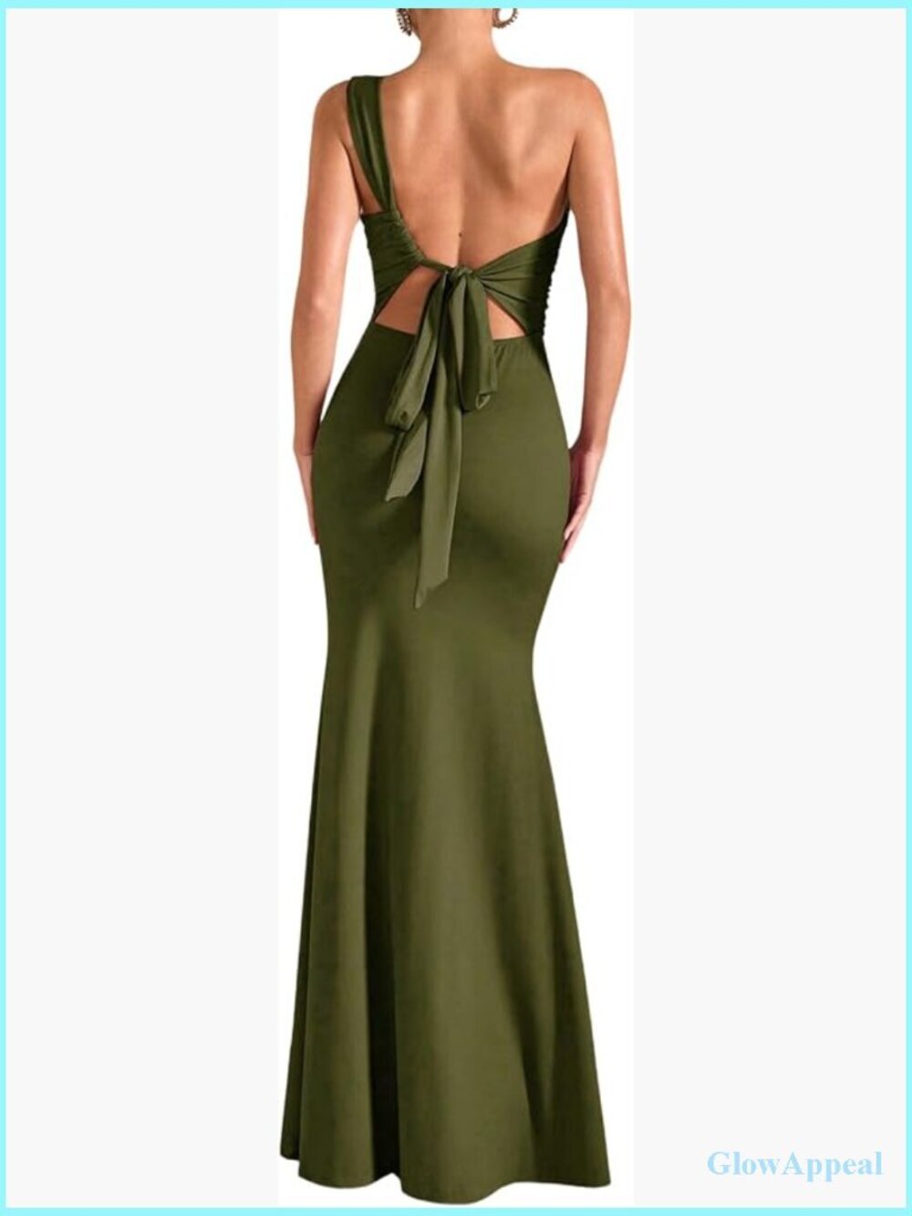 Sleeveless One Shoulder Maxi Formal Dress Mermaid Silhouette Party